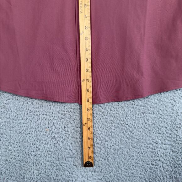 Fabletics Men's The Don Button Down Long Sleeve Shirt Red Size XL - Picture 5 of 7